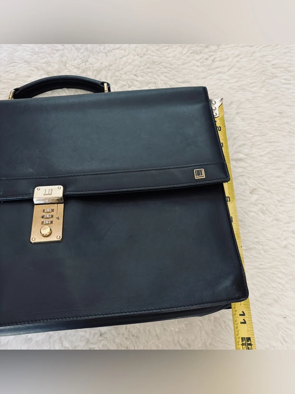 Dunhill Vintage Black Leather Unisex Attache/Business Bag